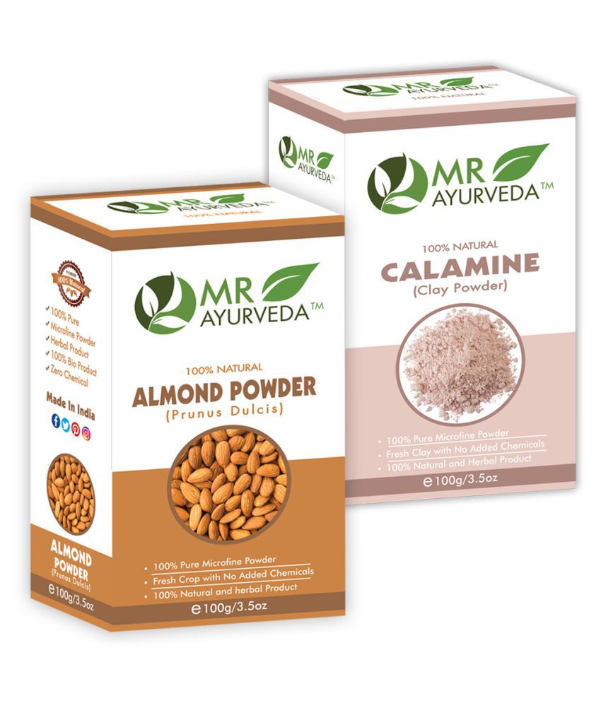     			MR Ayurveda Calamine Clay Powder & Almond Powder Face Pack Masks 200 gm Pack of 2