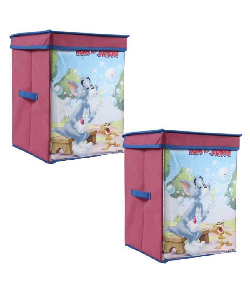     			Tom & Jerry Toys Organizer (Set of 2 pcs), Storage Box for Kids, with top lid, Big