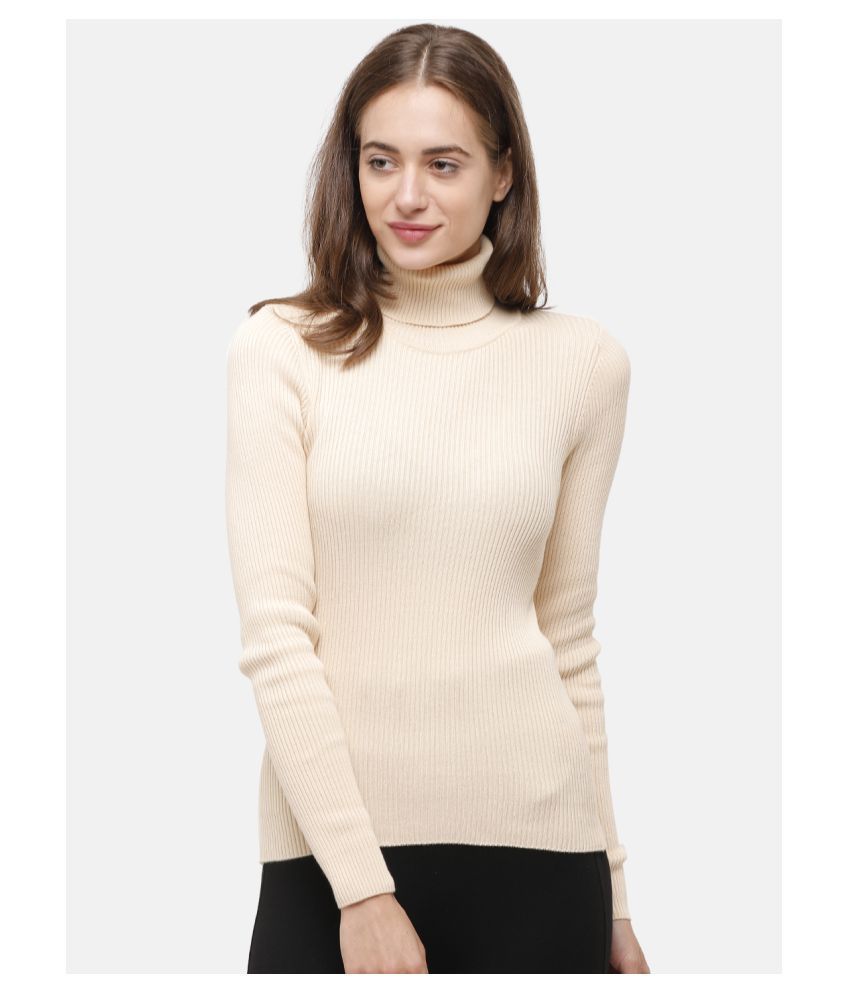     			98 Degree North Cotton Off White Pullovers - Single