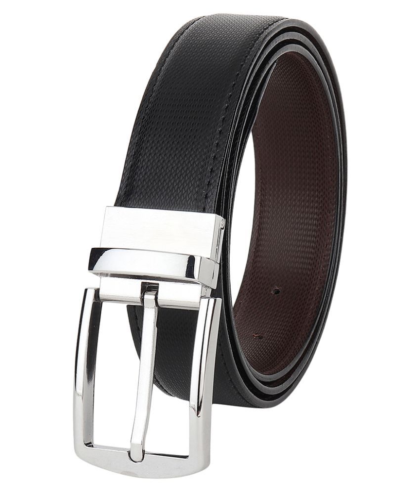     			SUNSHOPPING Black PU Formal Belt