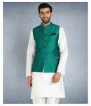 Hangup Green Cotton Nehru Jacket Single Pack