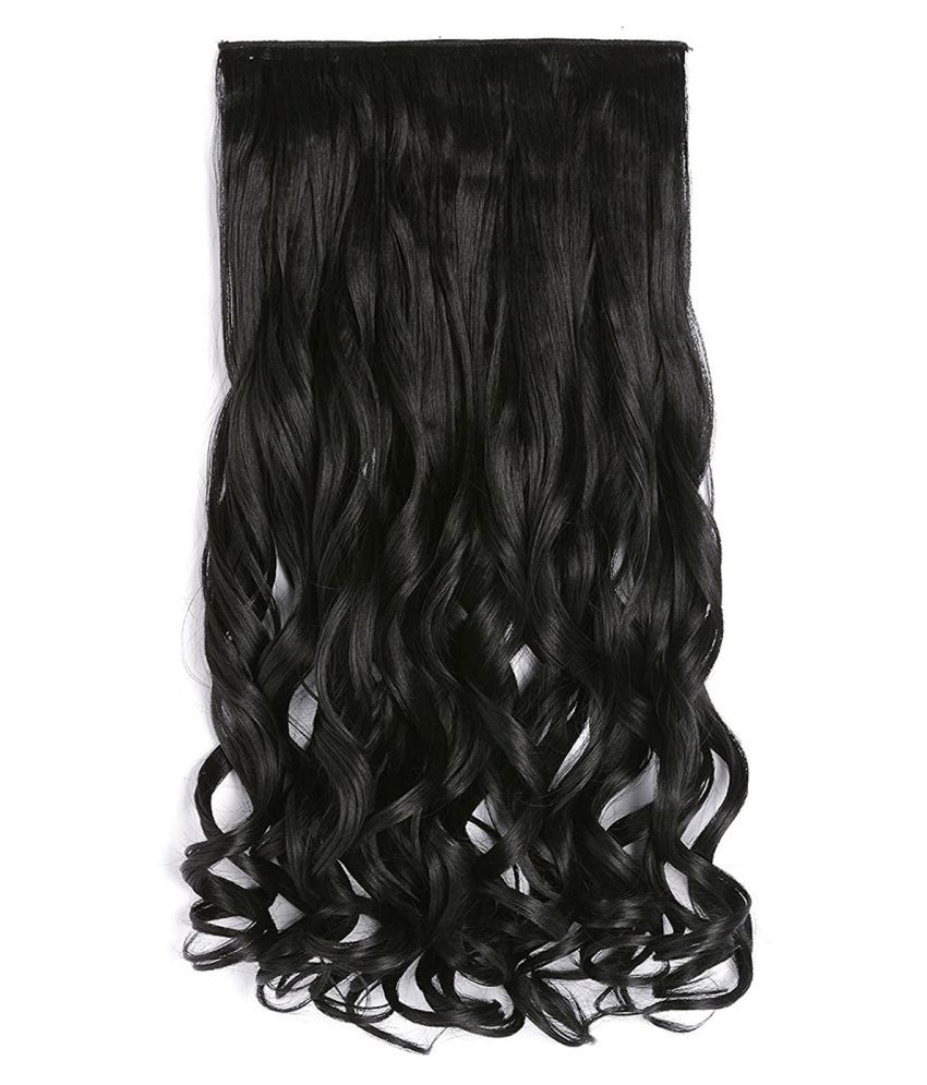 ASG Curly Clip In Hair Extension 5 Clip Brown 24 Inch