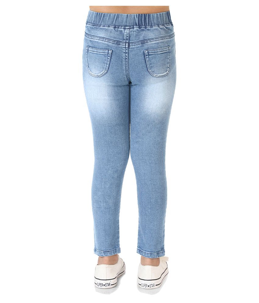 Naughty Ninos Girls Blue Denim Jeggings 