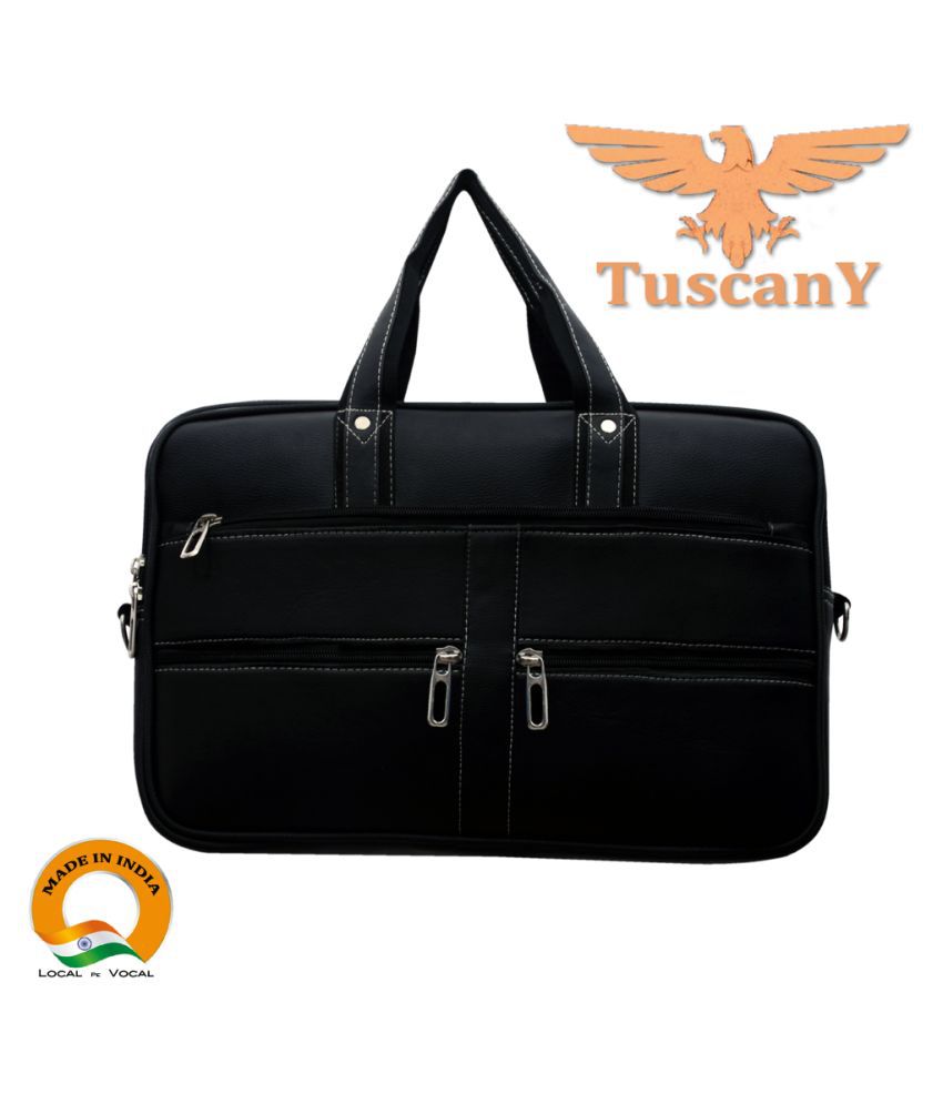 Tuscany Black P.U. Office Bag
