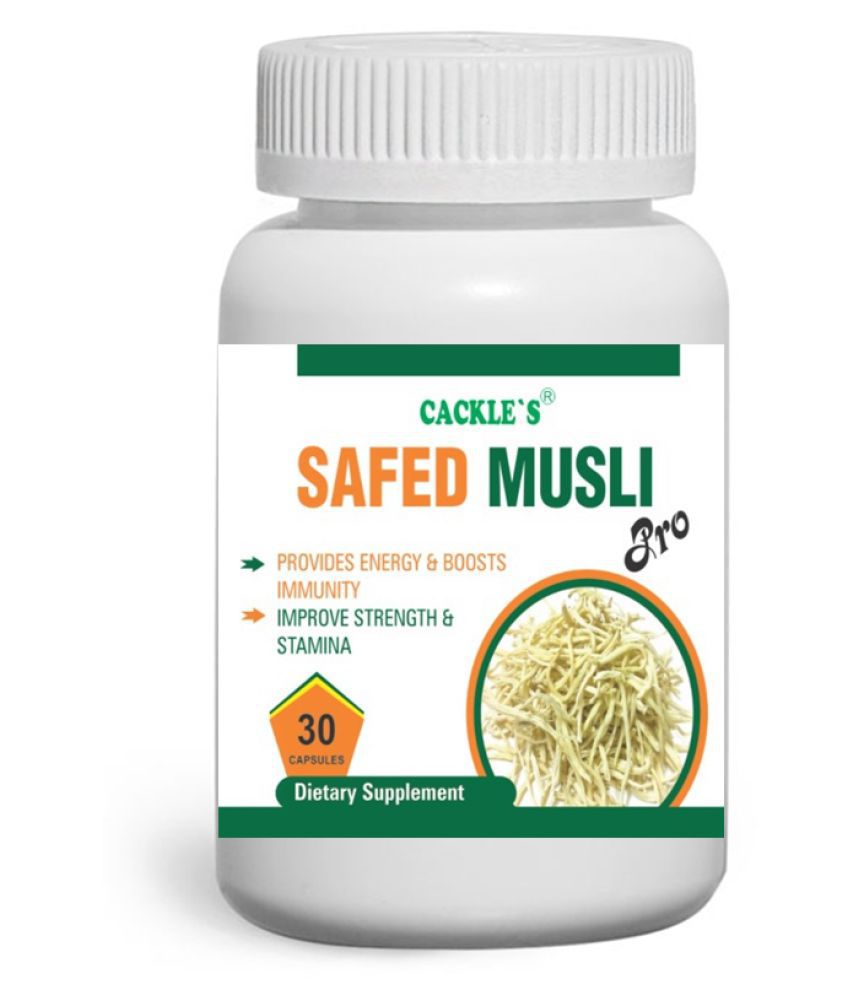     			Cackle's Safed Musli Pro Herbal (2x30=60 Caps) Capsule 60 no.s