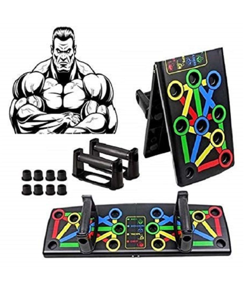 Push Up Board -with 14-in-one Muscle Toning System, Multifunctional Colour Coded Foldable Push up Board for Body