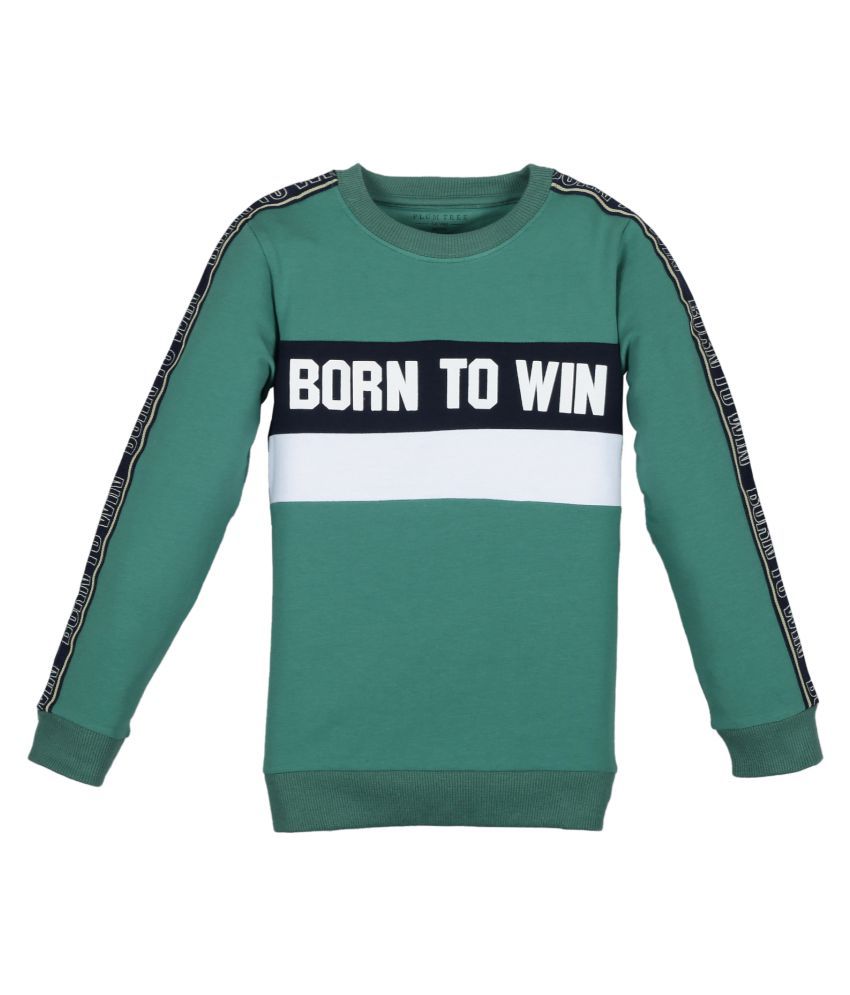     			PLUM TREE Pack of 1 Boys Cotton Sweatshirt ( Green )