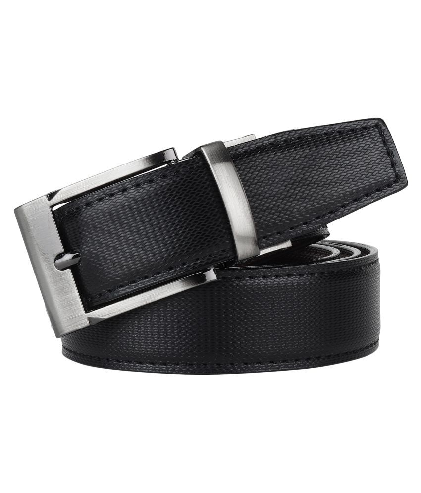     			SUNSHOPPING Black PU Formal Belt