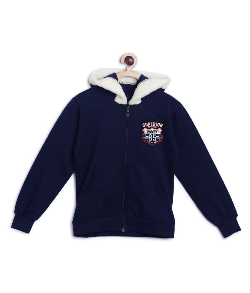     			Fashionable Navy Blue color hooded sweatshirts for Kids