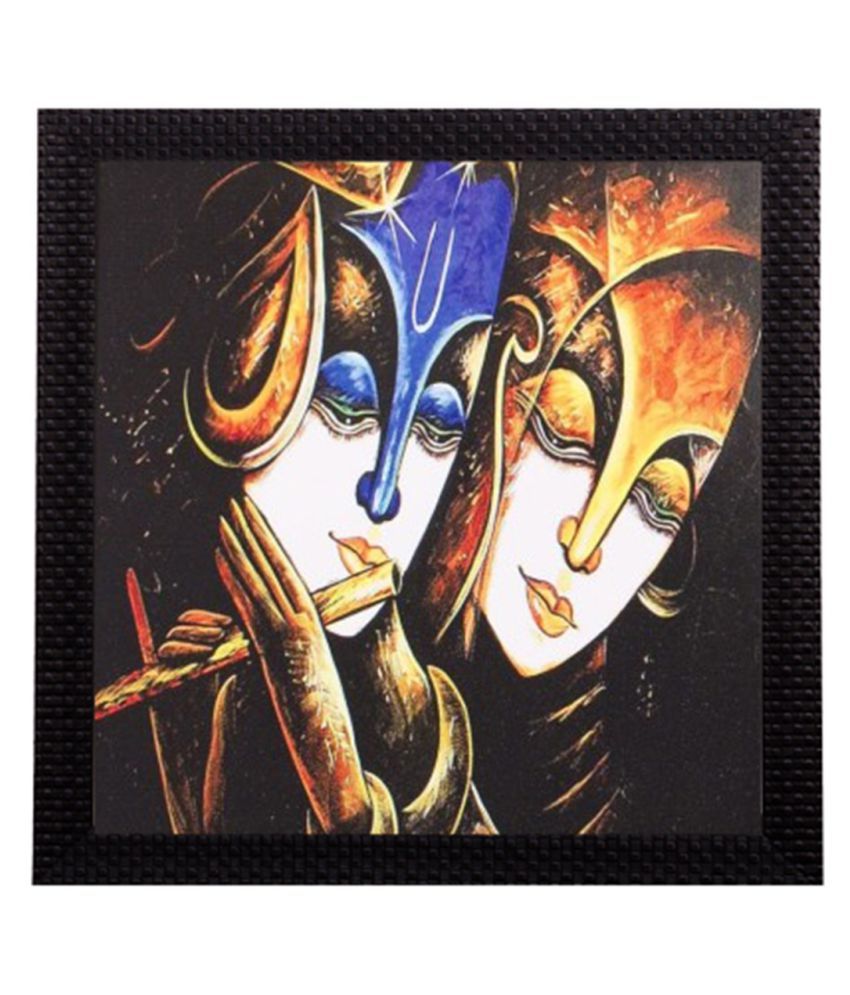     			eCraftIndia Lord Krishna With Radha Satin Matt Texture UV Art Painting