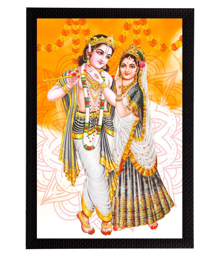     			eCraftIndia Lord Krishna Satin Matt Texture UV Art Painting