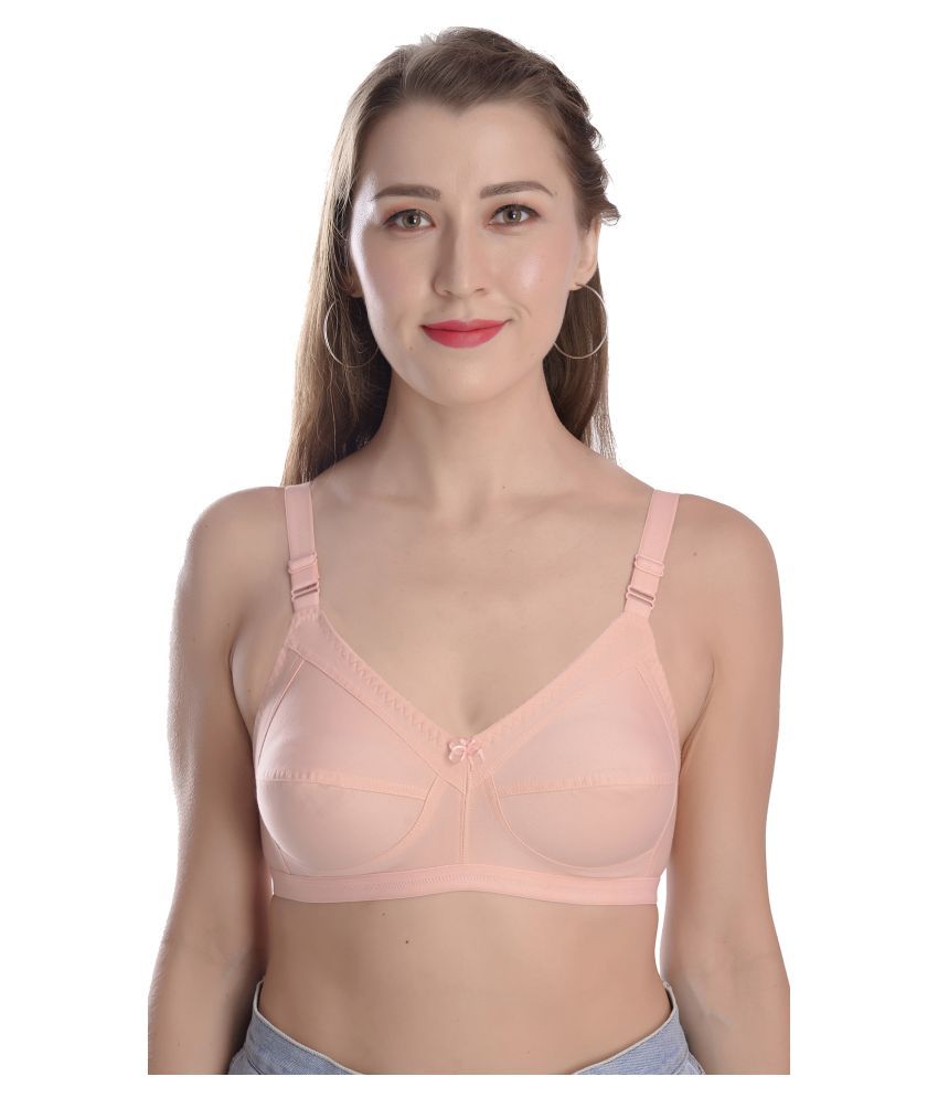     			Madam Pack of 1 Cotton Non Padded Women's Minimizer Bra ( Peach )