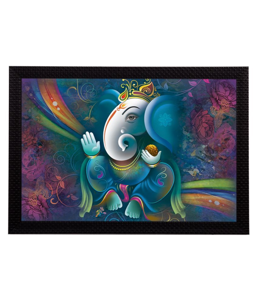     			eCraftIndia Lord Ganesha Satin Matt Texture UV Art Painting