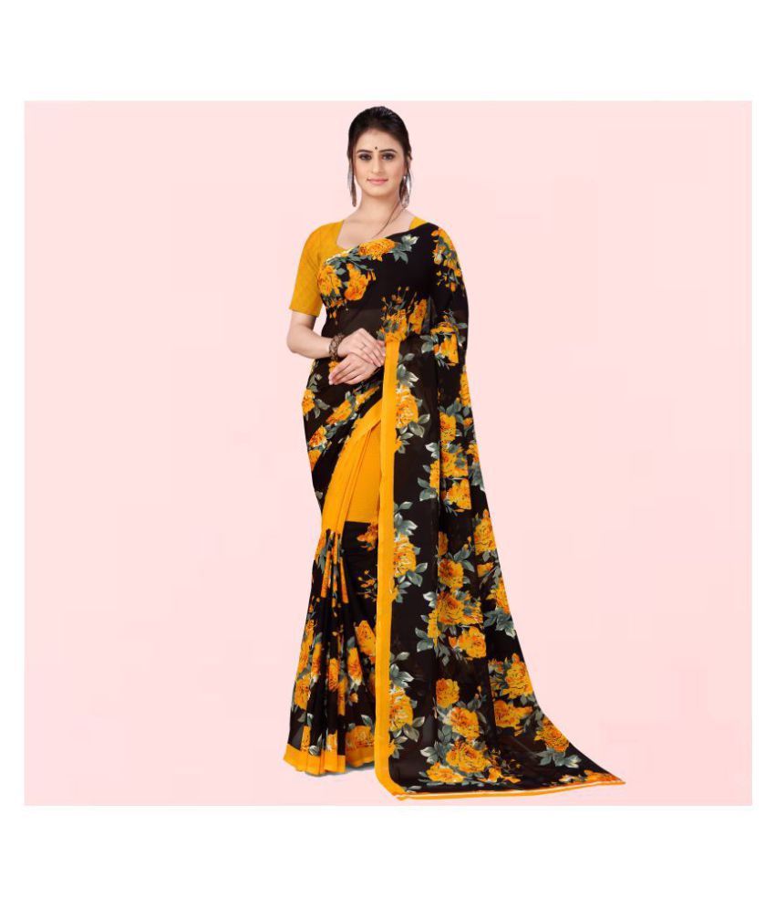     			ANAND SAREES - Multicolor Georgette Saree With Blouse Piece (Pack of 1)