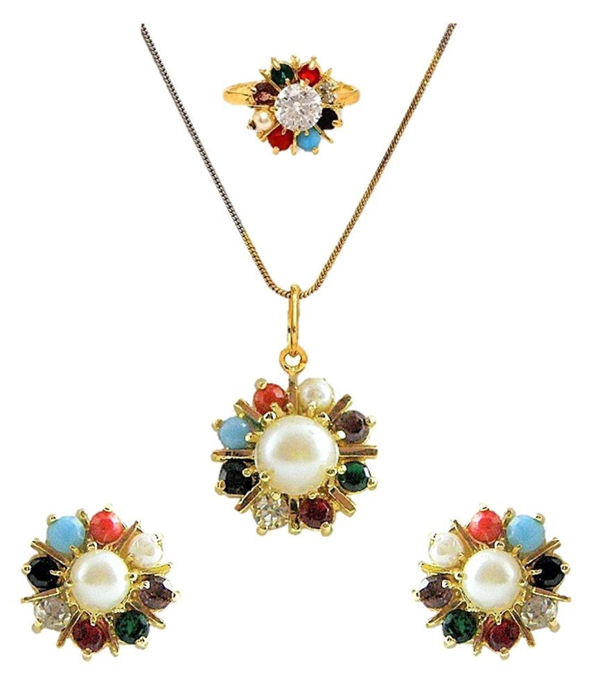     			PUJVI - Multi Color Pendant set ( Pack of 1 )