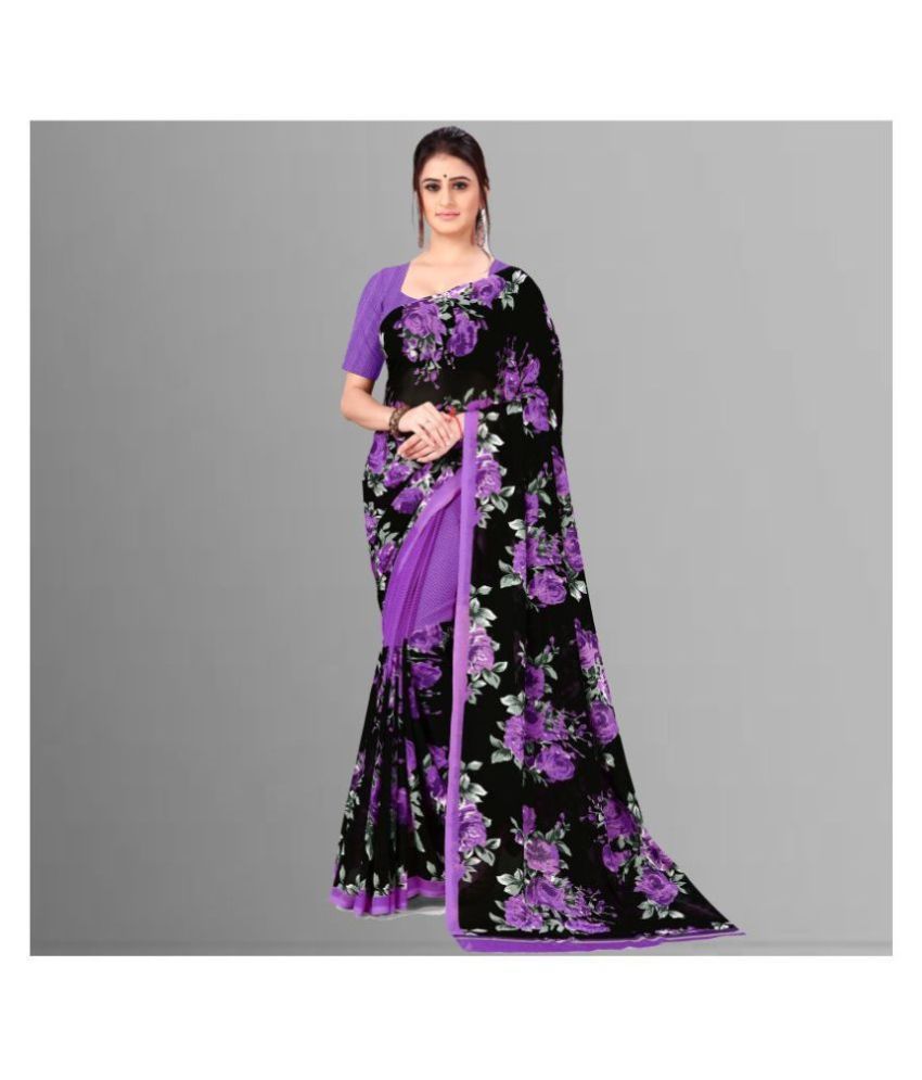     			ANAND SAREES - Multicolor Georgette Saree With Blouse Piece (Pack of 1)