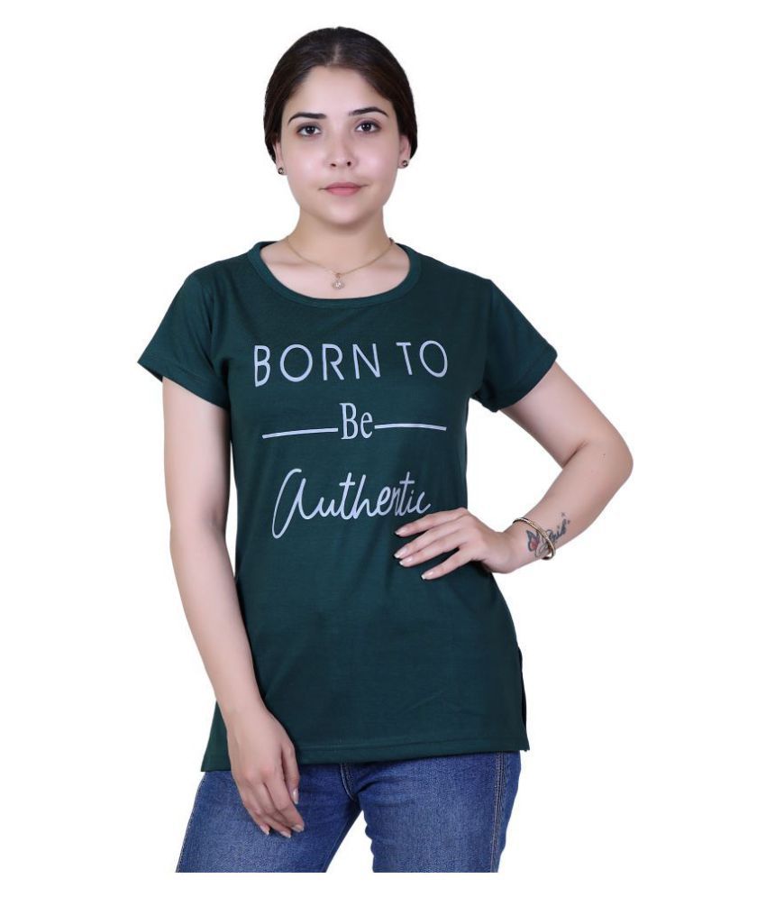     			Varenyam Cotton Regular Tops - Green Single