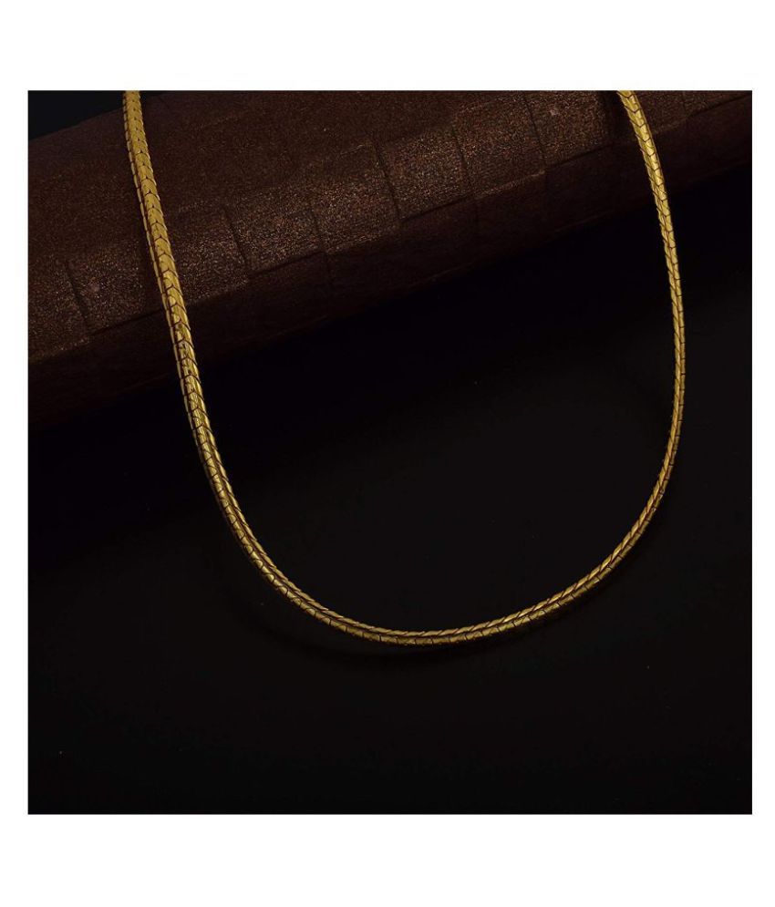     			Happy Stoning 22 kt Gold Plated Daily wear Chain for Men & Women (Size 22 inches)