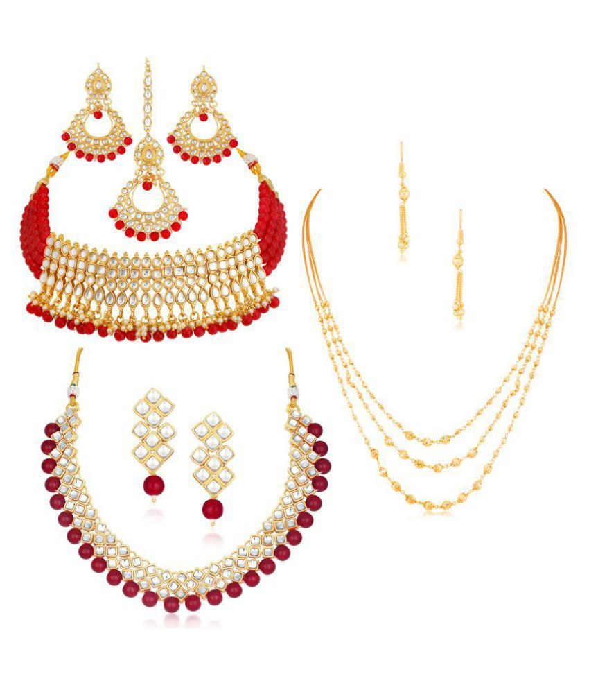     			Sukkhi - Gold Alloy Necklace Set ( Pack of 1 )