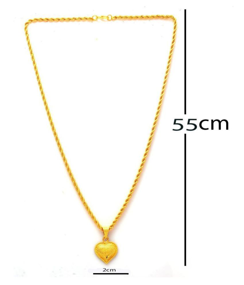     			Jewar Mandi New Design Gold Plated Locket/Pendant with Rope/Rassi Chain Daily use for Men, Women & Girls, Boys