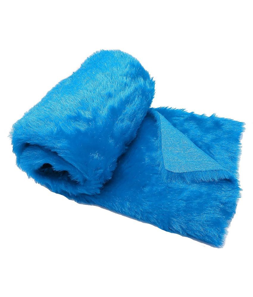     			PRANSUNITA Super Soft Ferozi Fur Cloth, Size 38" x 32", Hair Length 2 cm, Used for Dresses, Home Furnishing, Soft Toys Making, Jackets Etc