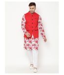 Hangup Red Cotton Blend Kurta Pyjama Set Single Pack