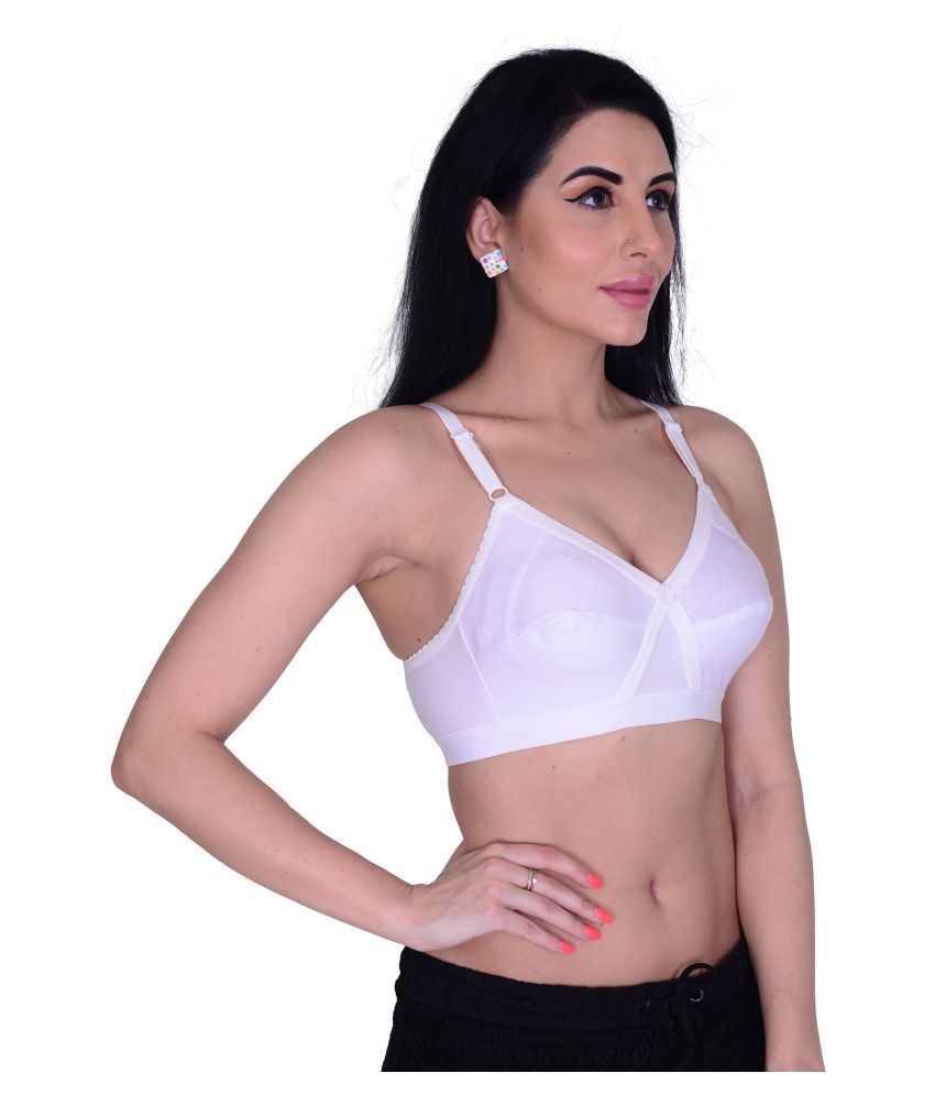     			Madam Cotton Lycra Non Padded Women's Minimizer Bra ( White )