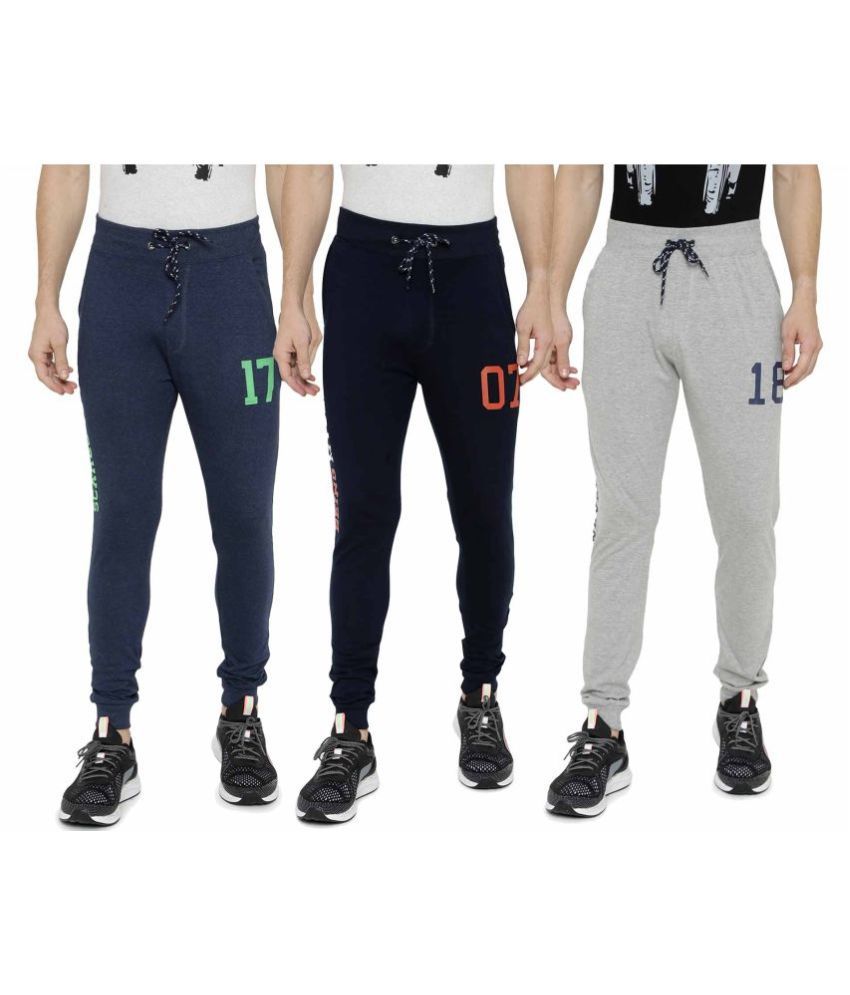     			Ardeur Multi Cotton Blend Joggers Pack of 3