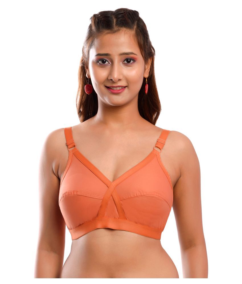     			Elina Cotton Non Padded Women's Everyday Bra ( Orange )