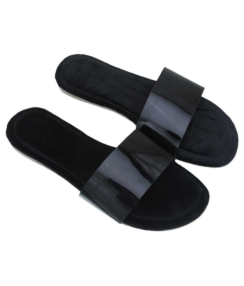     			Raj Black Flats