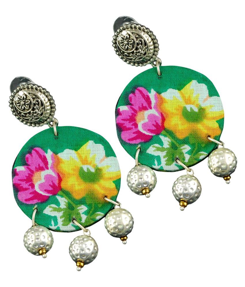 Pink And Yellow Folwer Earring