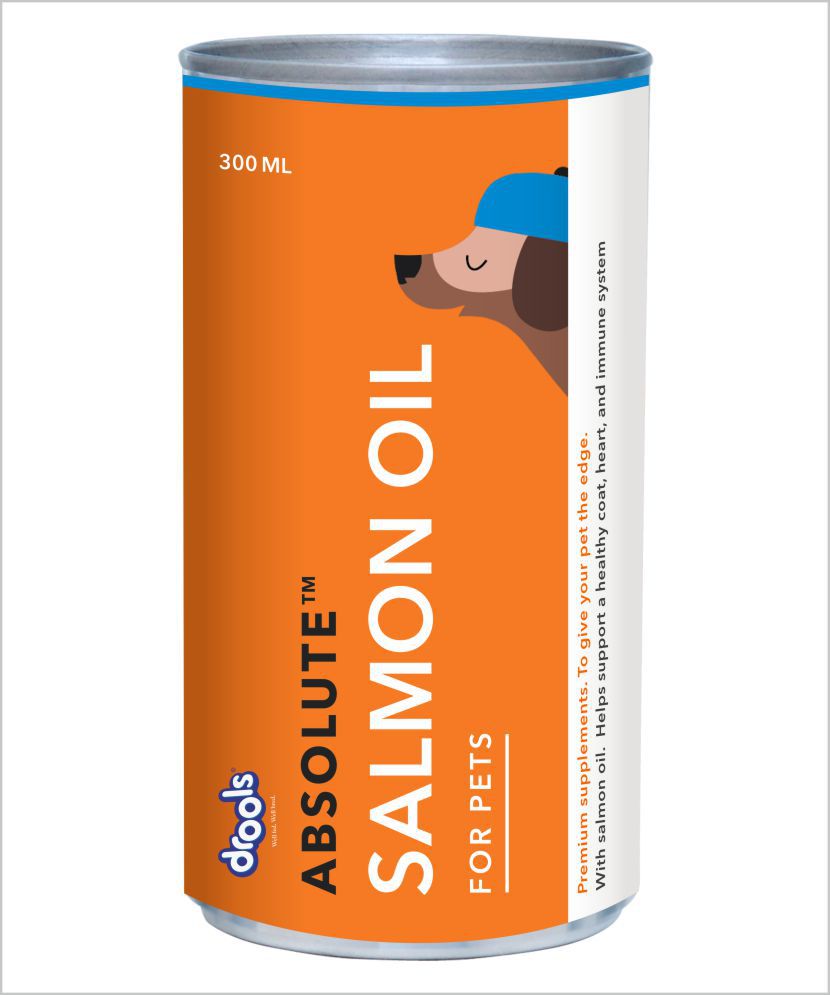     			Drools Absolute Salmon Oil Syrup- Dog Supplement, 300ml