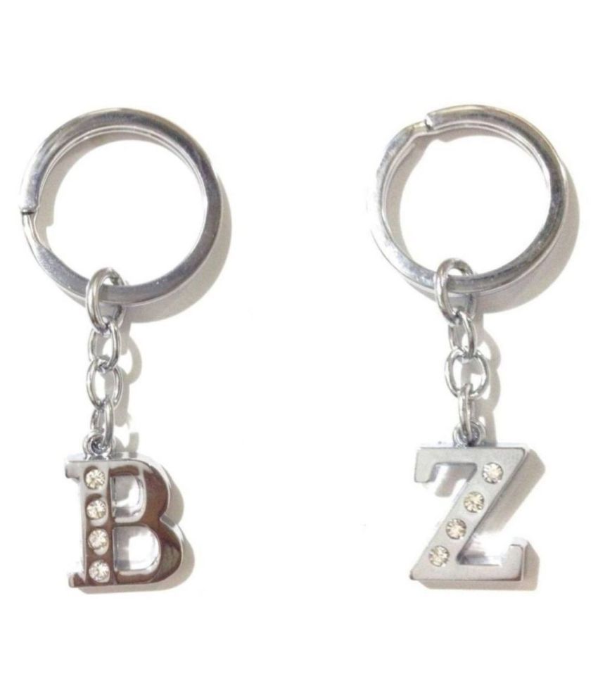     			Americ Style Combo offer of Alphabet ''B & Z'' Metal Keychains (Pack of 2)