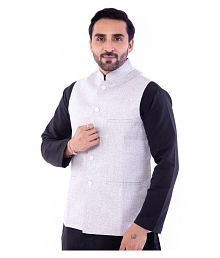 silver nehru jacket