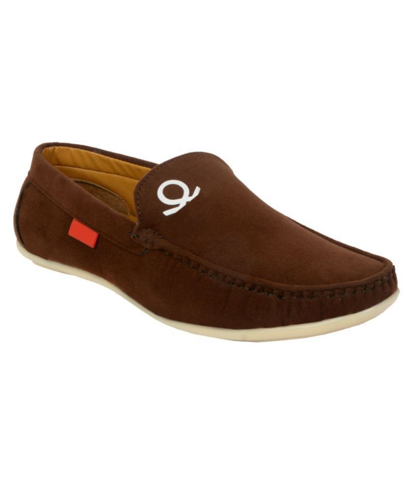 SHOES KINGDOM Brown Loafers