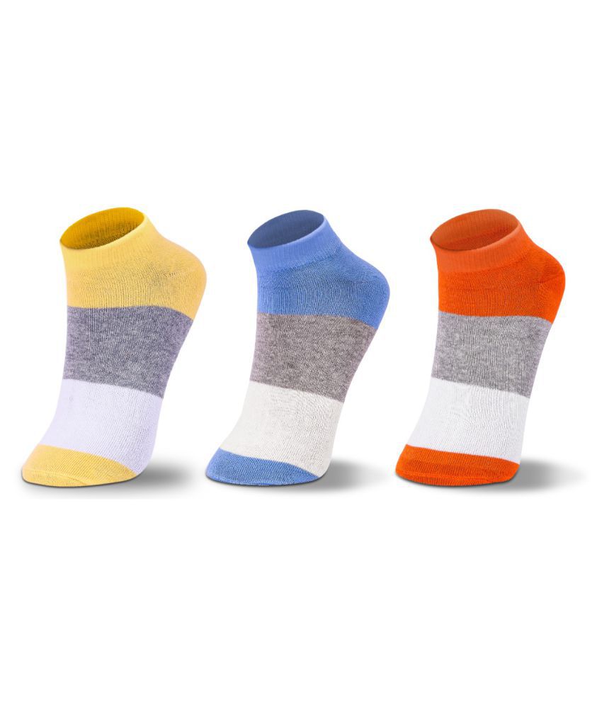 Williwr - Multicolor Cotton Blend Women's Ankle Length Socks ( Pack of 3 )