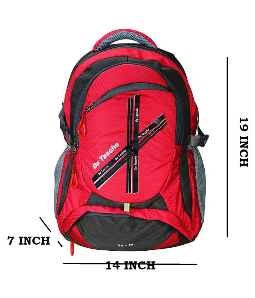 Da Tasche Red 35 Ltrs School Bag for Boys & Girls