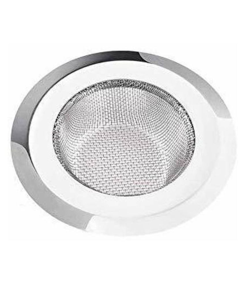     			Shree Krishna Stainless Steel Sink Strainer/Jali (Size-3) Silver 4inch Steel Angle Cock