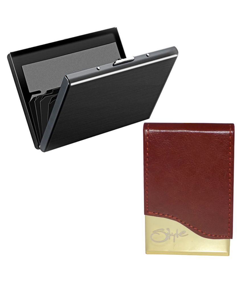     			High Quality Metal with White Debit/Credit ATM|Combo of 2| Card Holder (26092664)