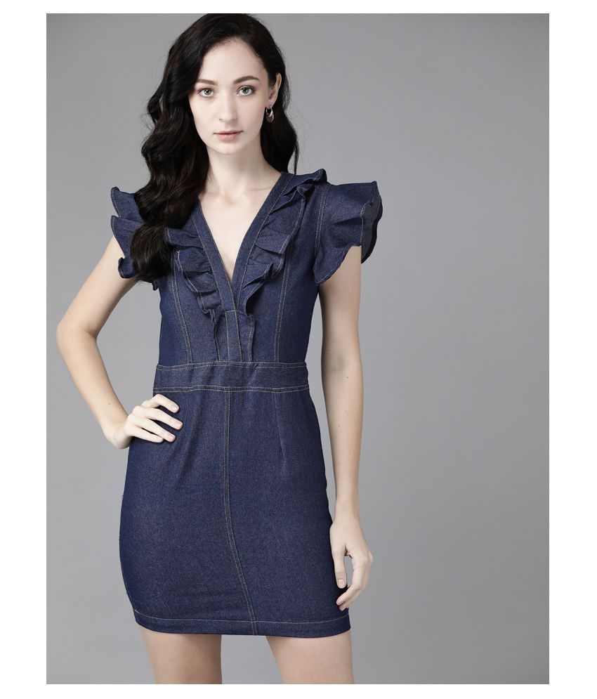 The Dry State Denim Blue Bodycon Dress 