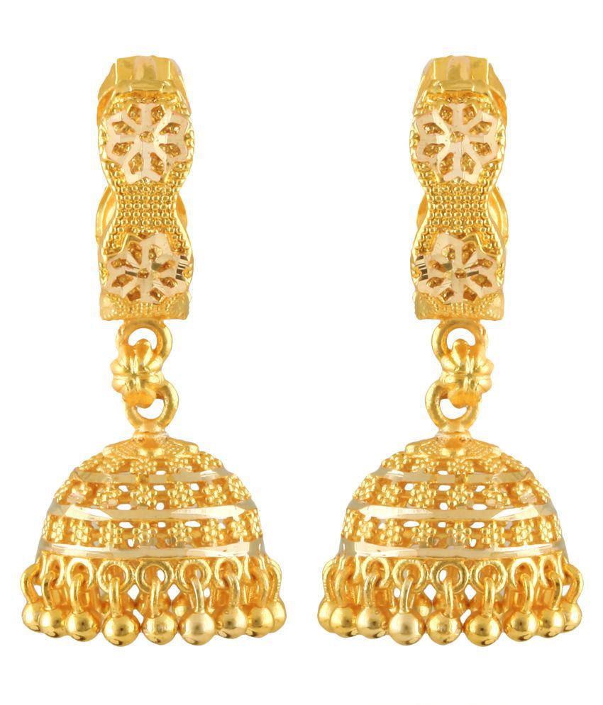     			Vighnaharta Elegant Twinkling Beautiful Gold Plated Screw back alloy Jhumki Earring for Women and Girls  {VFJ1404ERG}