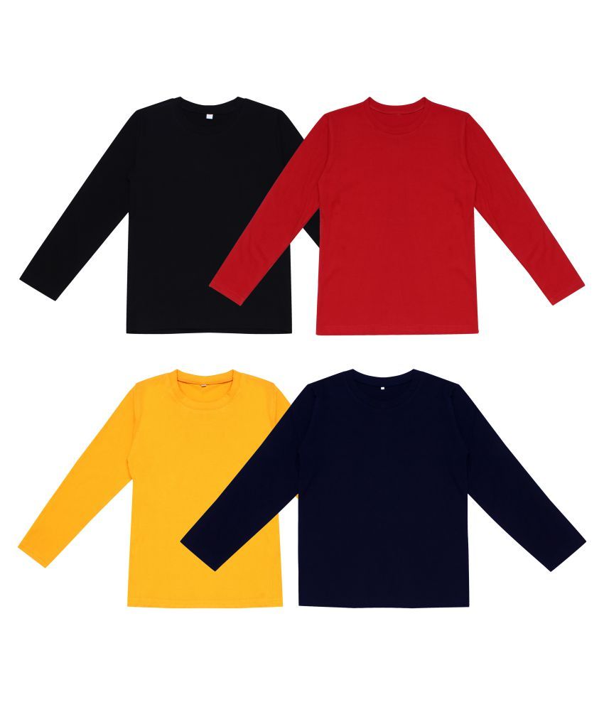     			Diaz Boys/Girls Cotton Full Sleeves T-shirt combo pack of 4