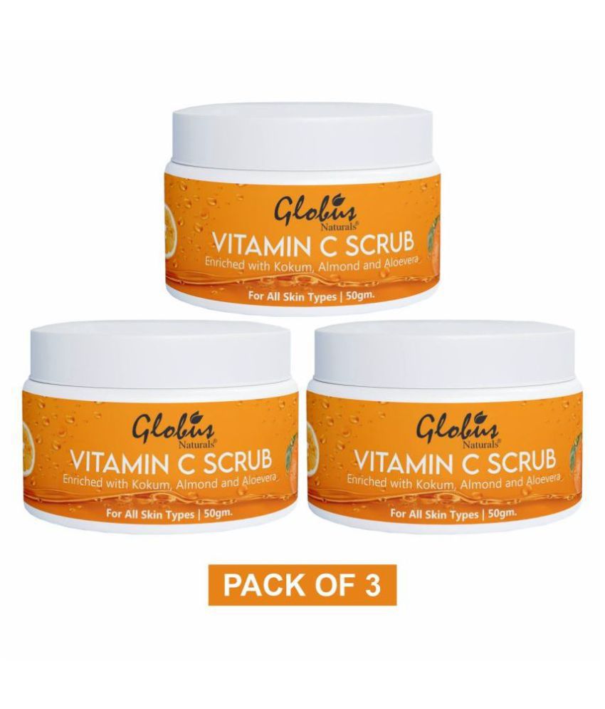     			Globus Naturals Vitamin-C Brightening Facial Scrub 50 gm Pack of 3