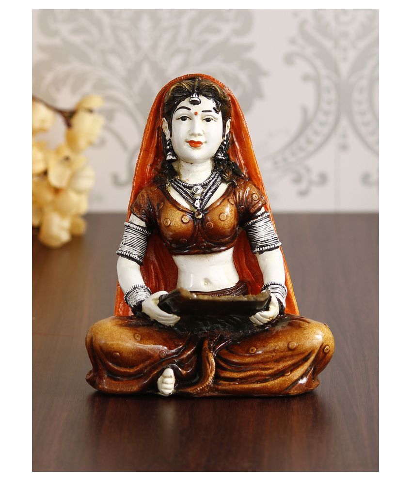     			eCraftIndia Red Polyresin Figurines - Pack of 1