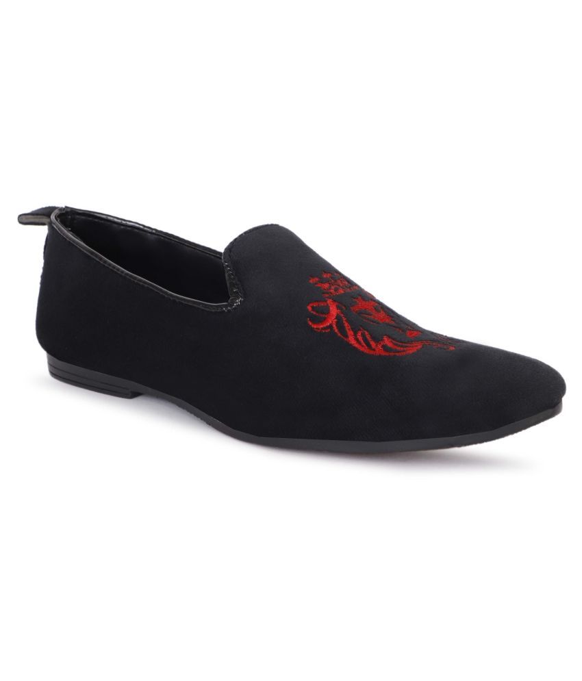     			1AAROW Slip On Artificial Leather Black Formal Shoes