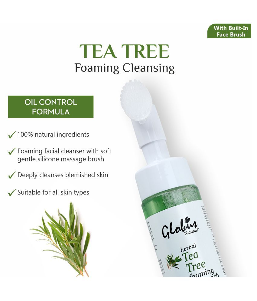     			Globus Naturals Tea Tree Face Massager With Foaming Face Wash, 150ml