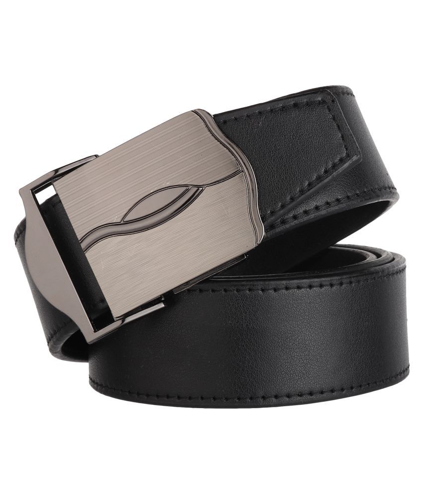     			Loopa Black PU Formal Belt Pack of 1