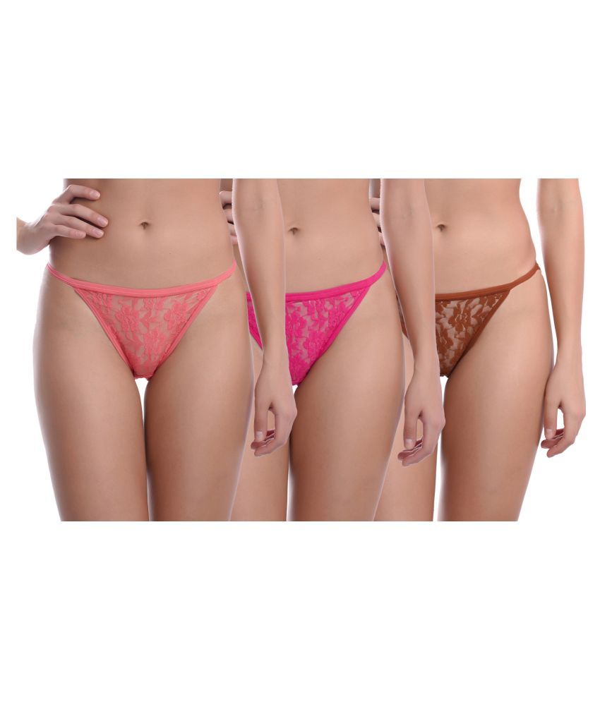     			Madam Pack of 3 Lace Women's Bikini Panties ( Multi Color )