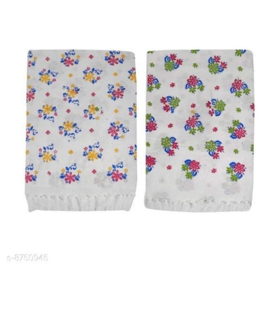     			SIYON Set of 2 Cotton Bath Towel White