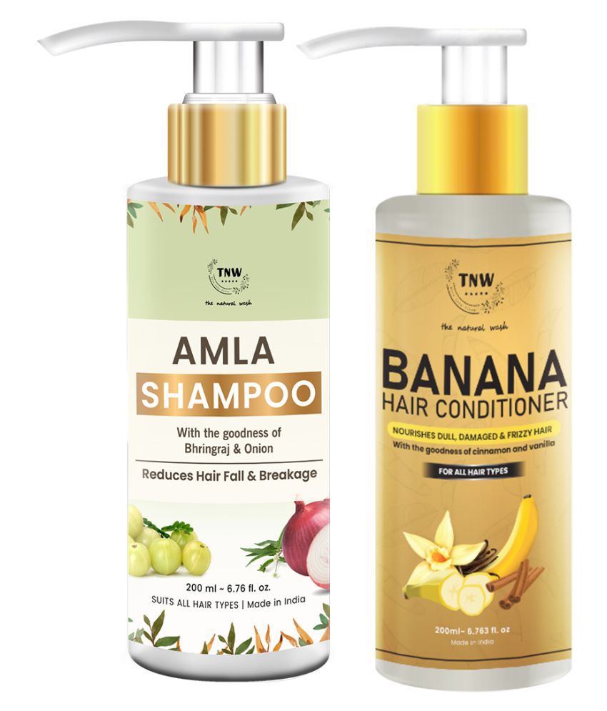    			TNW - The Natural Wash Amla Shampoo Banana  Conditoner for Hair Shampoo + Conditioner 400 mL Pack of 2